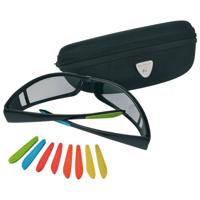 SW DARK 5IN1 zonnebril met donkergrijze glazen in zwart microfiber pouch en brillenetui-786