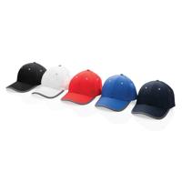 Impact AWARE ™ 6 panel 280gr recycled  katoen cap met bies-1343