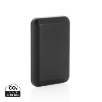 Magnetische 5000 mAh 5W draadloze powerbank, zwart