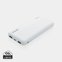 Philips 10.000 mAh platte powerbank, wit