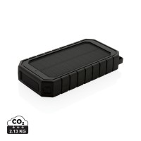 RCS recycled plastic solar powerbank 10W Wireless, zwart