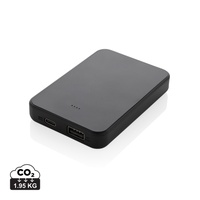 Boostcore RCS recycled plastic powerbank 5.000mAh met USB C, zwart
