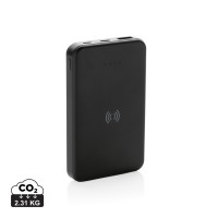 RCS gerecycled plastic 5.000 mAh 5W draadloze powerbank, zwart