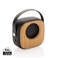 Bamboe 3W draadloze fashion speaker, zwart