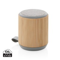 Bamboe en fabric 3W draadloze speaker, bruin