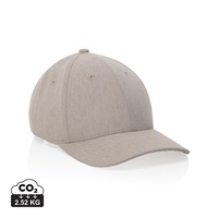 Milo AWARE™ recycled heather 6 paneel cap 200gr, gebroken wit