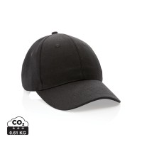 Impact AWARE™ 6 panel 280gr gerecycled katoenen cap, zwart