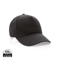 Impact AWARE™ 5 panel 190gr gerecycled katoenen cap, zwart