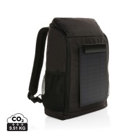 Pedro AWARE™ RPET deluxe rugzak met 5W solar panel, zwart