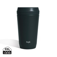 Topl Recycled RVS To Go beker gepatenteerd 360 Lid 354ml, grijs
