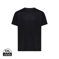 Iqoniq Tikal gerecycled polyester sneldrogend sport t-shirt, zwart