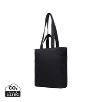 VINGA Hilo AWARE™ gerecycled canvas tas met ritssluiting, zwart