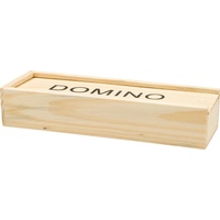 Houten doos met dominospel Enid