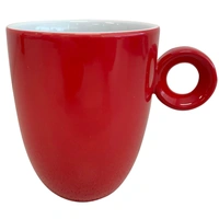 Bola/Rondo mok rood-wit 25 cl.