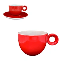 Bola/Rondo Koffie Kop rood-wit 15 cl.