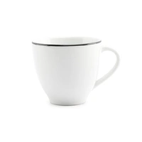 Basic White Zwarte filetrand Koffie/Cappuccino Kop 20 cl.