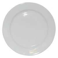 Bord brede rand wit 28 cm.