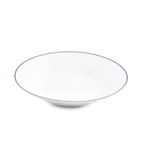 Basic White Blauwe filetrand Bord Diep 23 cm.