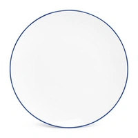Basic White Blauwe filetrand Coupe Bord 24 cm.
