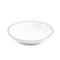 Basic White Blauwe filetrand Coupe Bord Diep 21 cm.