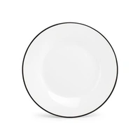 Basic White Zwarte filetrand Bord brede rand 15 cm.