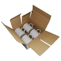 Doos wit voor 4 mokken (blanco) – 224x224x105 mm