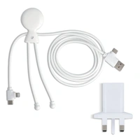 2090 - Xoopar Mr. Bio Long 60W Oplaadkabel + UK Plug Adapter
