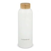 Waterdrop Roestvrijstalen Fles met Bamboe dop 600ml