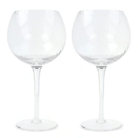 Byon Opacity set van 2 wijnglazen met stijlvol glaspatroon 470ml