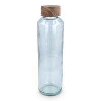 InSideOut Gerecyclede glazen Waterfles ReuuZ met houten dop 650 ml