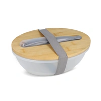 Lunchbox R-PP & bamboe met bestek - 1L