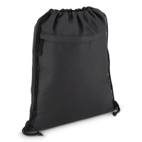 PU gecoorde 600D gerecycled PET trekkoordtas 33 x 42 cm