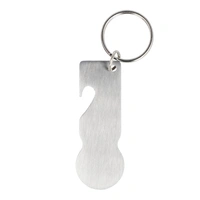 RVS winkelwagenmunt sleutelhanger