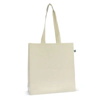 Fairtrade katoenen tas ecru lang 140g/m² 38x10x42cm