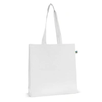 Fairtrade katoenen tas gekleurd lang 140g/m² 38x10x42cm
