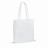 Draagtas gerecycled katoen met bodem 140g/m² 38x10x42cm