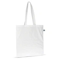 Fairtrade katoenen tas gekleurd lang 140g/m² 38x42cm