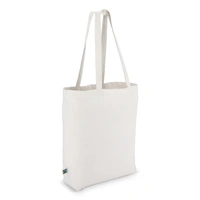Fairtrade katoenen tas gekleurd lang 270g/m² 42x12x43cm
