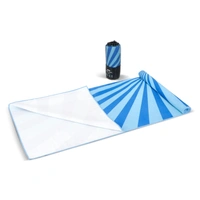 R-PET sneldrogende strandlaken 100x180cm met opbergzak (200g/m²) sublimatie
