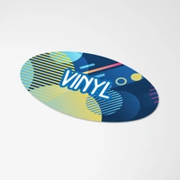 Vinyl Sticker Ovaal 40x20mm
