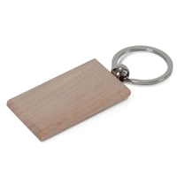 Sleutelhanger hout rechthoekig