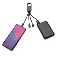 4-in-1 Oplaadkabel met Karabijnhaak