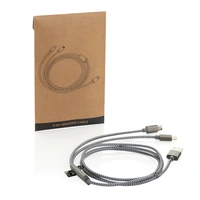 3-in-1 Gevlochten Nylon Oplaadkabel 120 cm