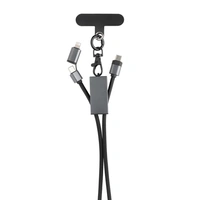 Terra RCS Gerecycled PET Telefoon Lanyard met Oplaadkabel 60W