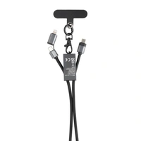 Terra RCS Gerecycled PET Telefoon Lanyard met Oplaadkabel 60W