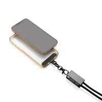 Terra RCS Gerecycled PET Telefoon Lanyard met Oplaadkabel 60W