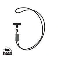 Terra RCS gerecycled PET telefoon lanyard 60W oplaadkabel
