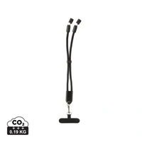 LoopAmp RCS rPET verstelbare telefoonarmband 60W kabel