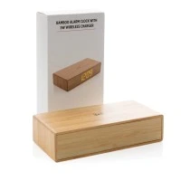Bamboe Alarmklok met Draadloze Oplader 5W