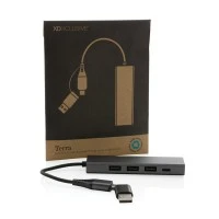 Terra RCS Aluminium USB-hub met 3 poorten